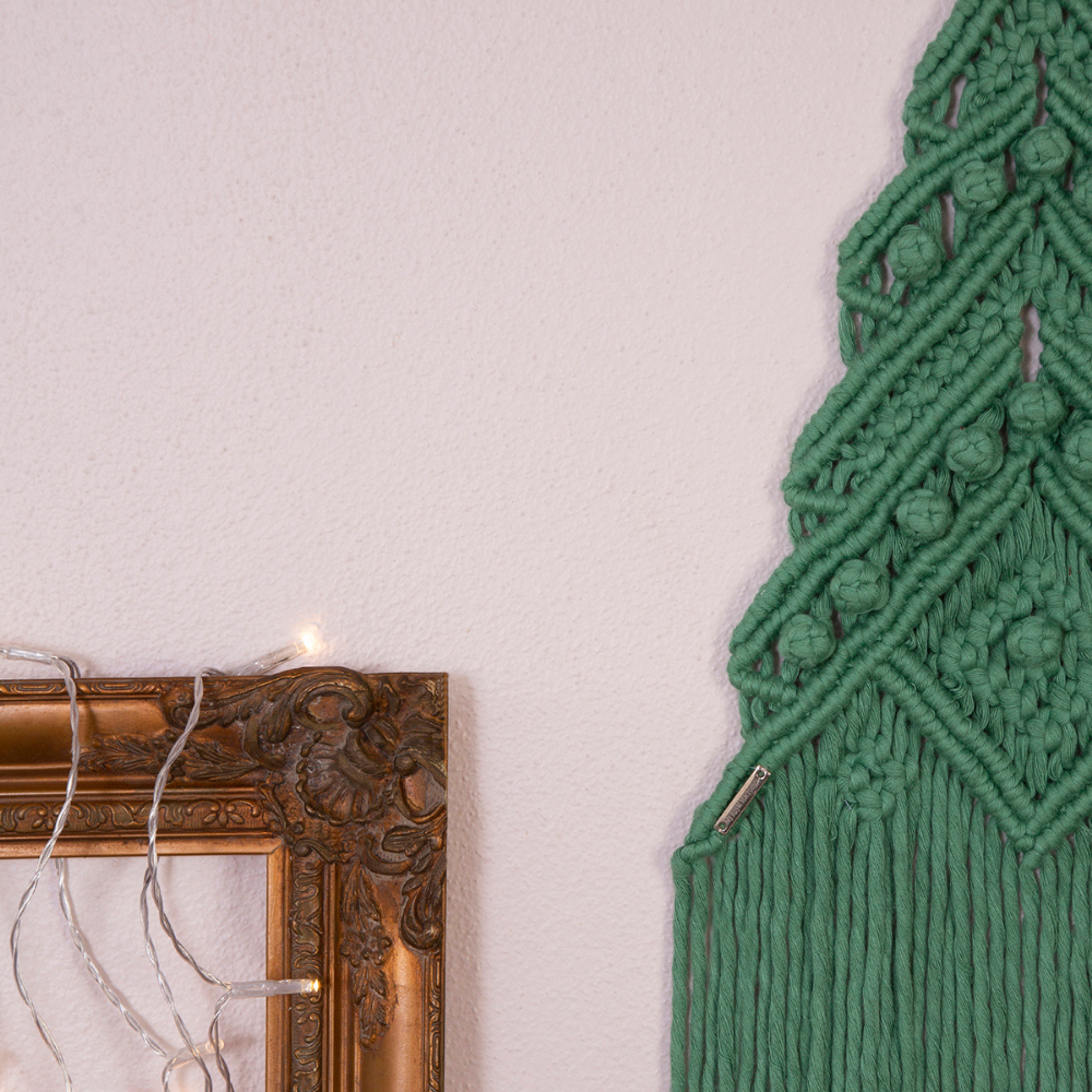 Green Christmas Tree Macrame Wall Hanging