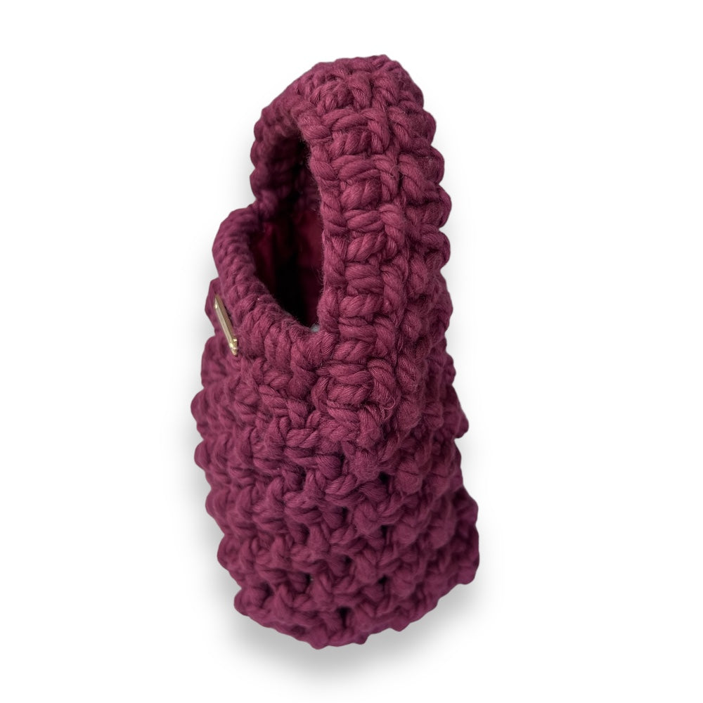 Mini borsa a tracolla Macramus Plum Macrame
