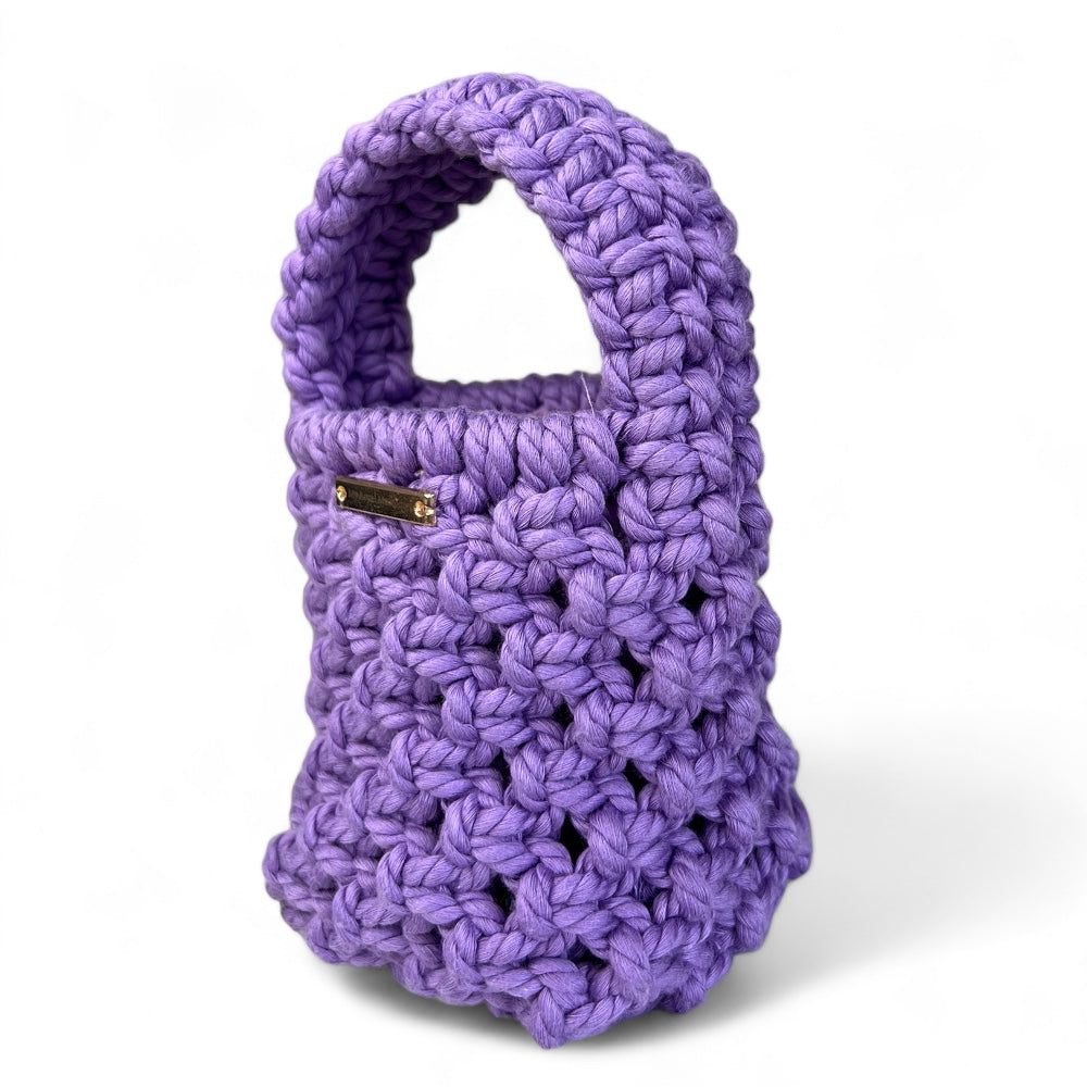 Macramus Macrame Lavander Mini Crossbody Bag