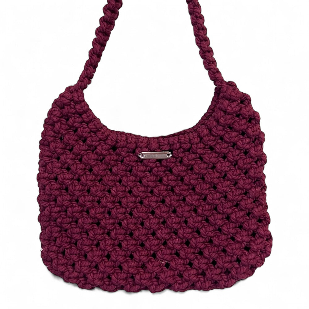 Plum Half Moon Bag
