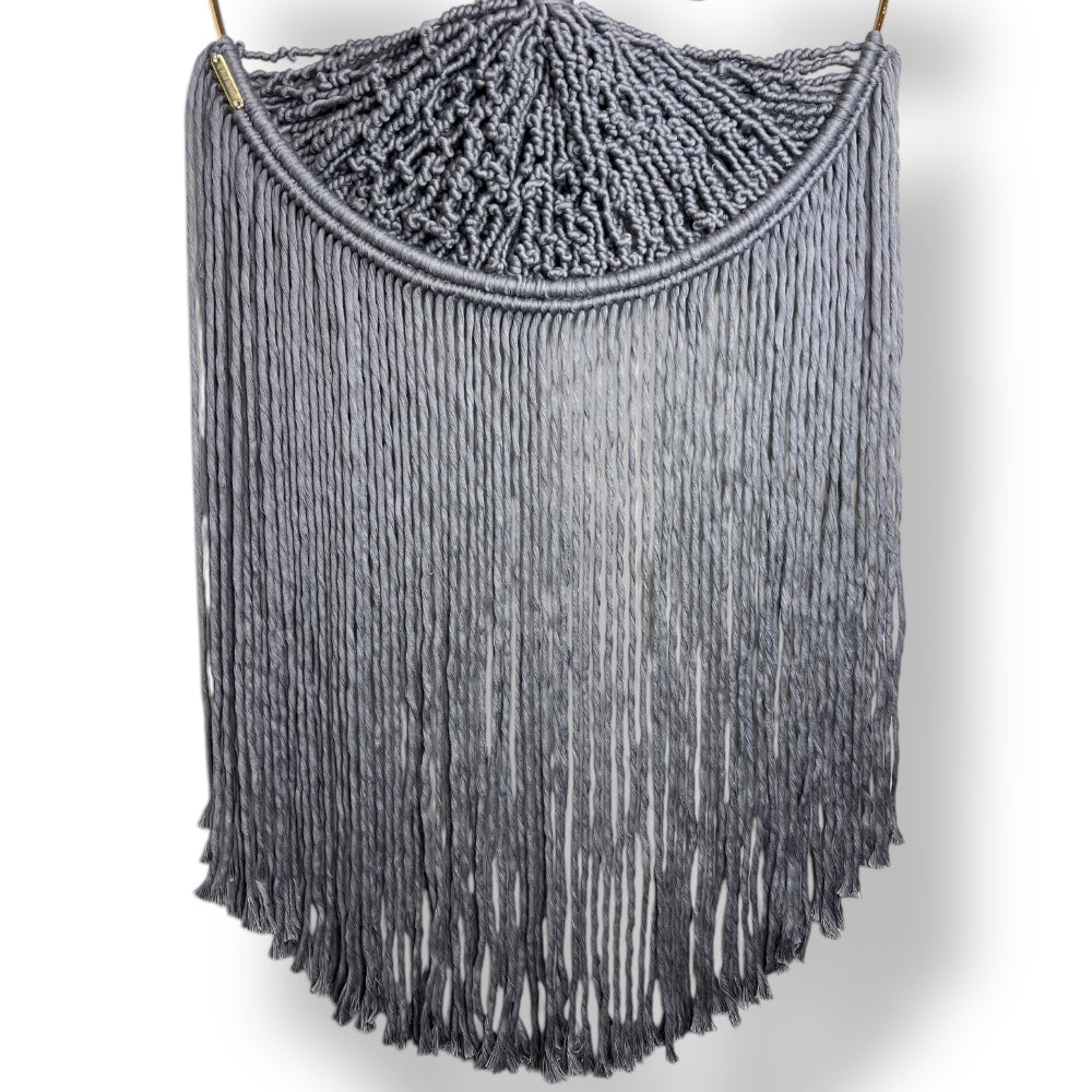 Gray Tree Of Life Dream Catcher Macrame Wall Hanging