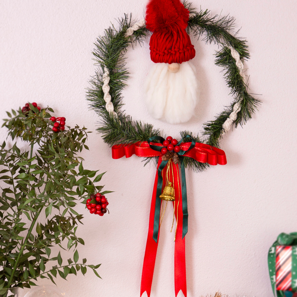 Santa Claus Macrame Wreath (27x55)