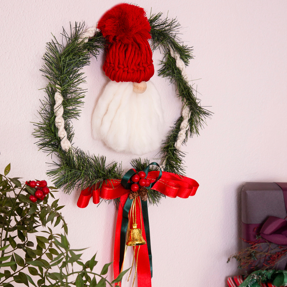 Santa Claus Macrame Wreath (27x55)