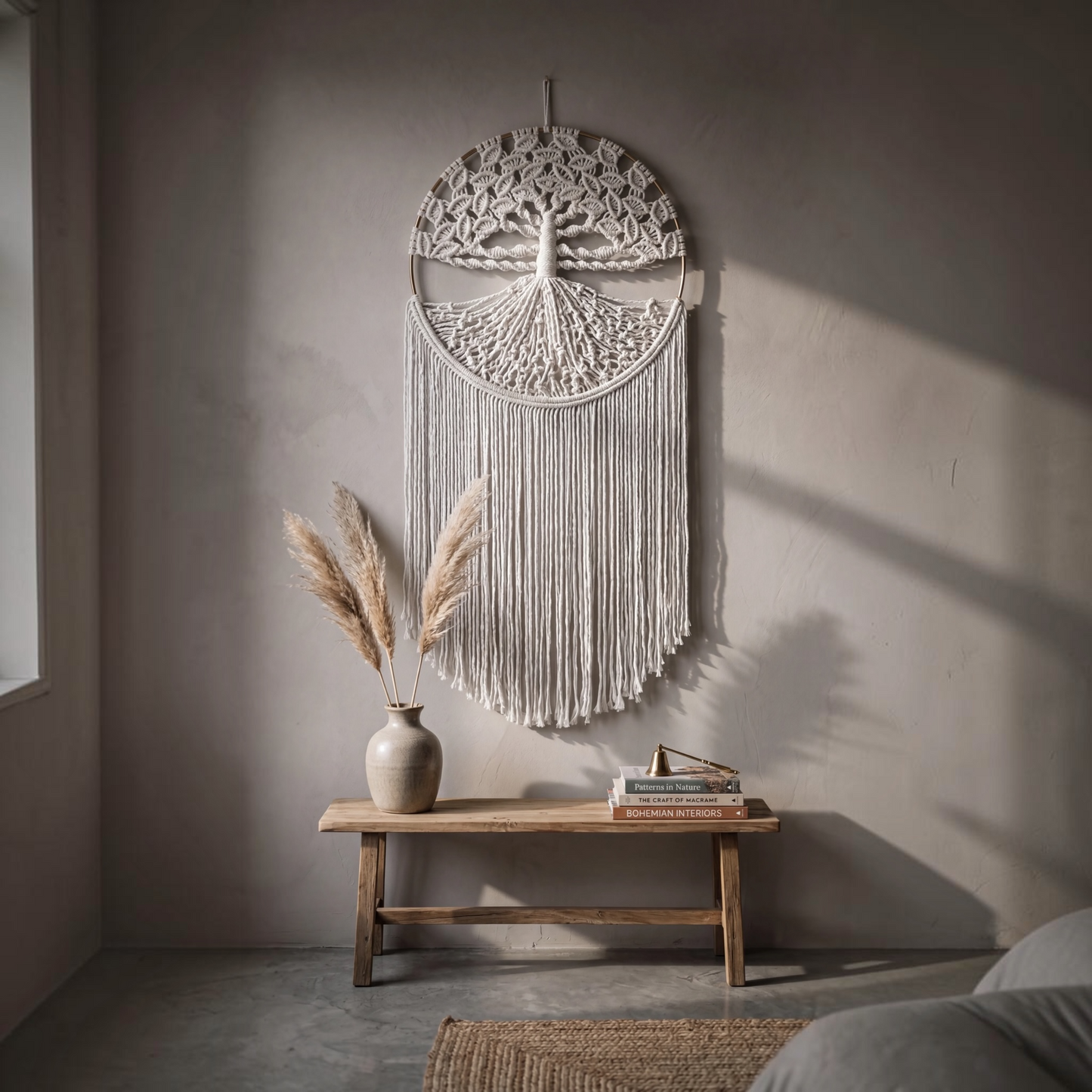Tree of Life Macrame Wall Hanging – Soft Ivory