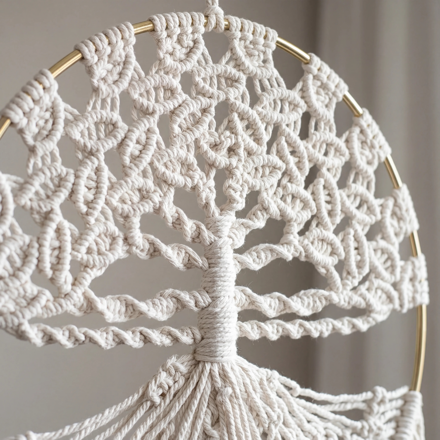 Tree of Life Macrame Wall Hanging – Soft Ivory