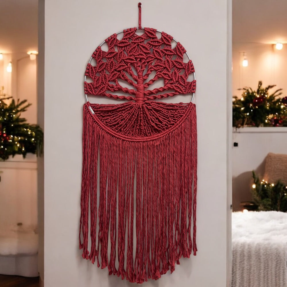 Macrame Tree Of Life Dream Catcher Christmas Wall Art