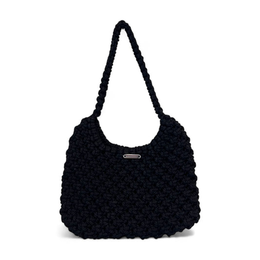 Black Macrame Shoulder Bag