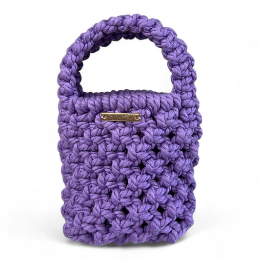 Macramus Macrame Lavander Mini Crossbody Bag