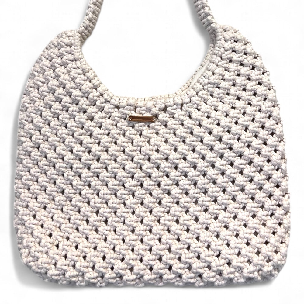 Ecru Macrame Shoulder Bag