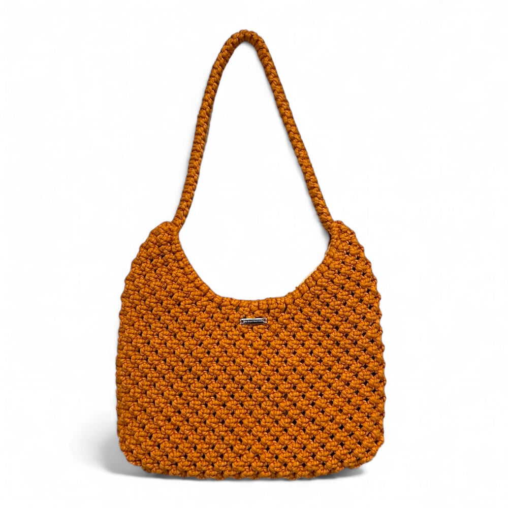 Cinnamon Copper Macrame Shoulder Bag