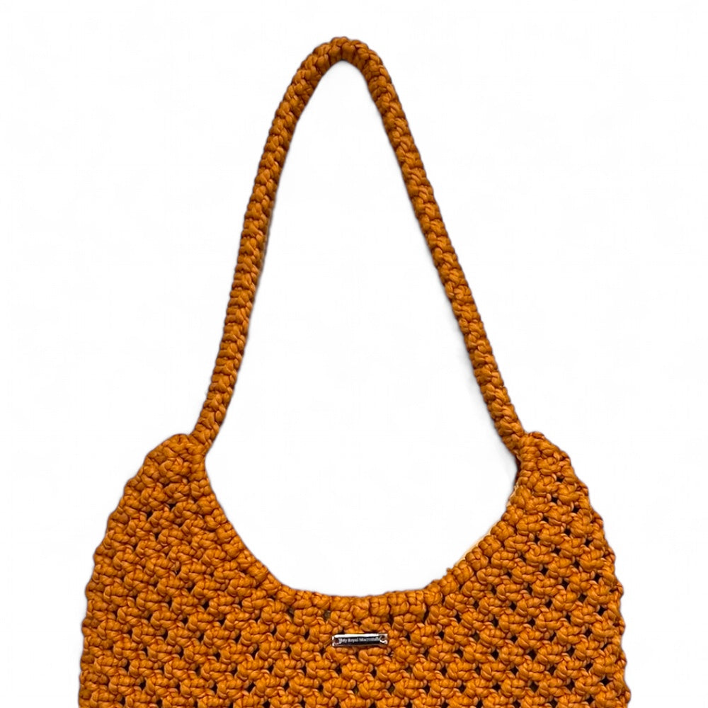 Cinnamon Copper Macrame Shoulder Bag