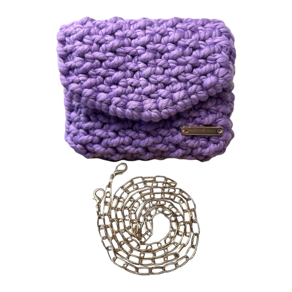 Lavander Macrame Card Holder & Crossbody Bag