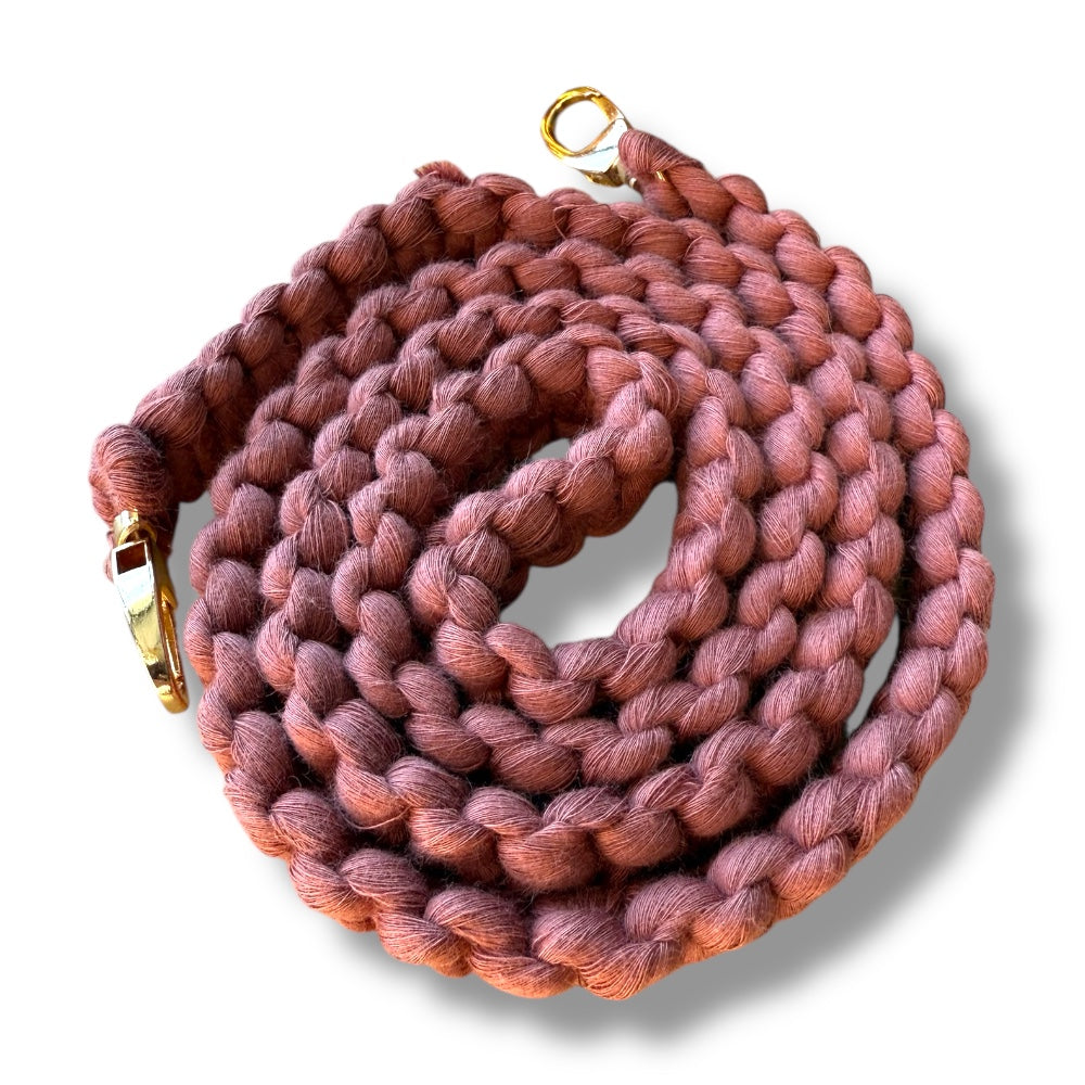 Light Cherry Macrame Beaded Bag