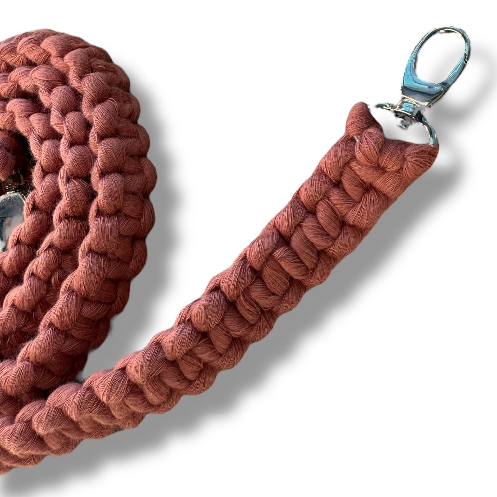 Cherry Macrame Beaded Bag