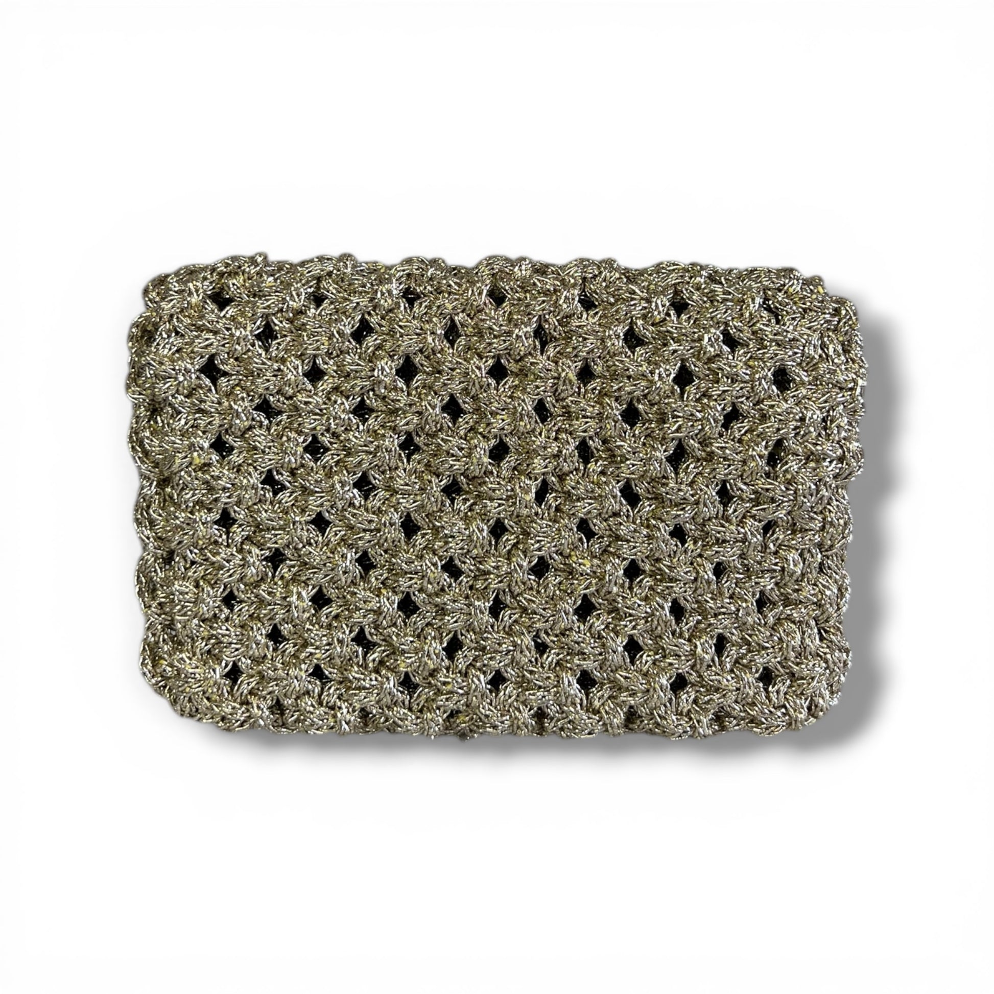 Effortlessly refined.

From sunlit escapes to evening elegance, this handcrafted macrame mini bag is designed to elevate every moment.

A statement of texture, craftsmanship, and quiet luxury.



Details
• Handmade macrame
• Metallic gold cord
• Structured interior
• Hand strap


⸻


Size


5.1” W × 3.5” H