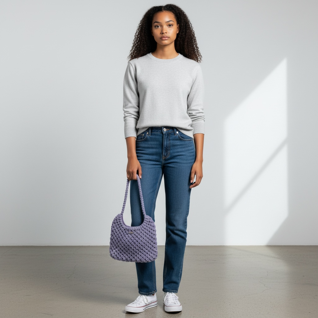 Lilac Lune Half Moon Bag