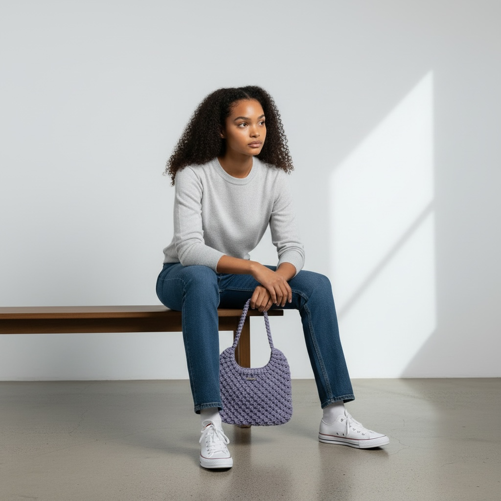 Lilac Lune Half Moon Bag