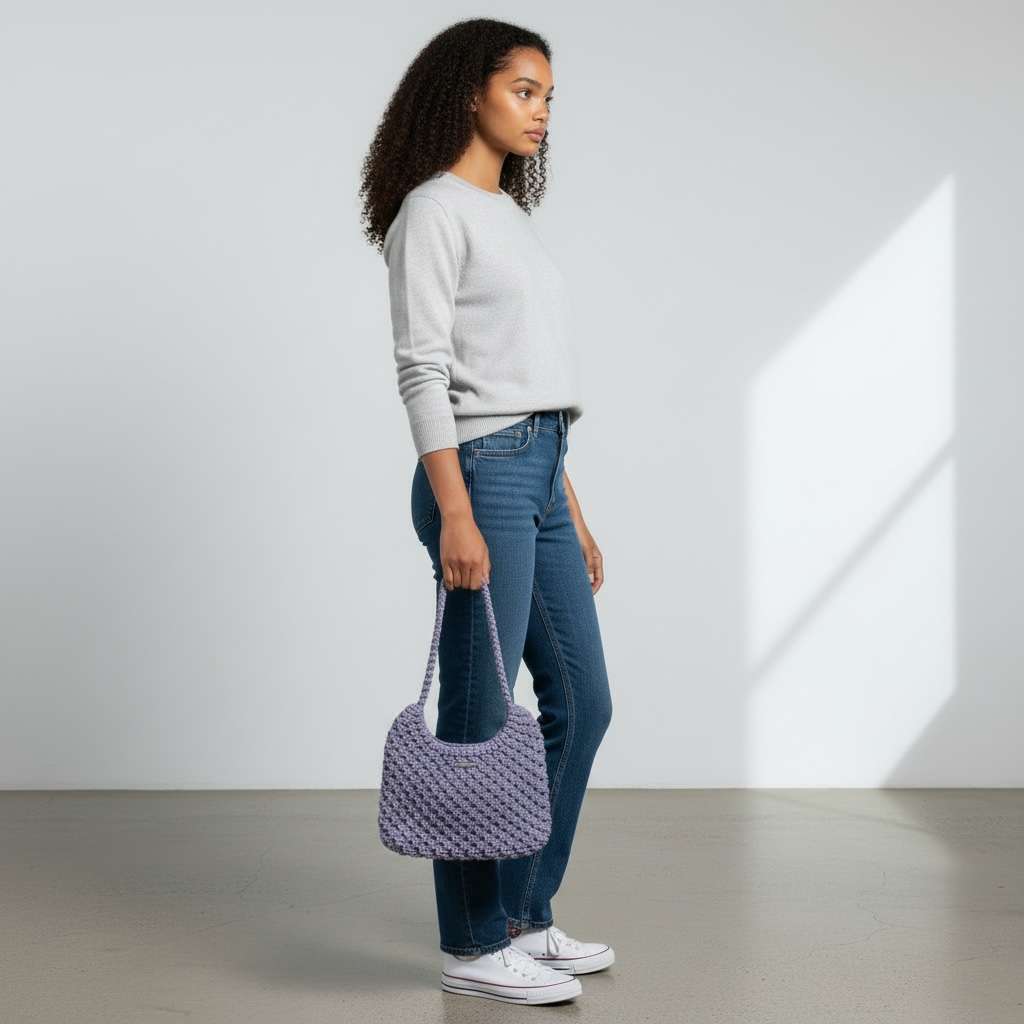 Lilac Lune Half Moon Bag