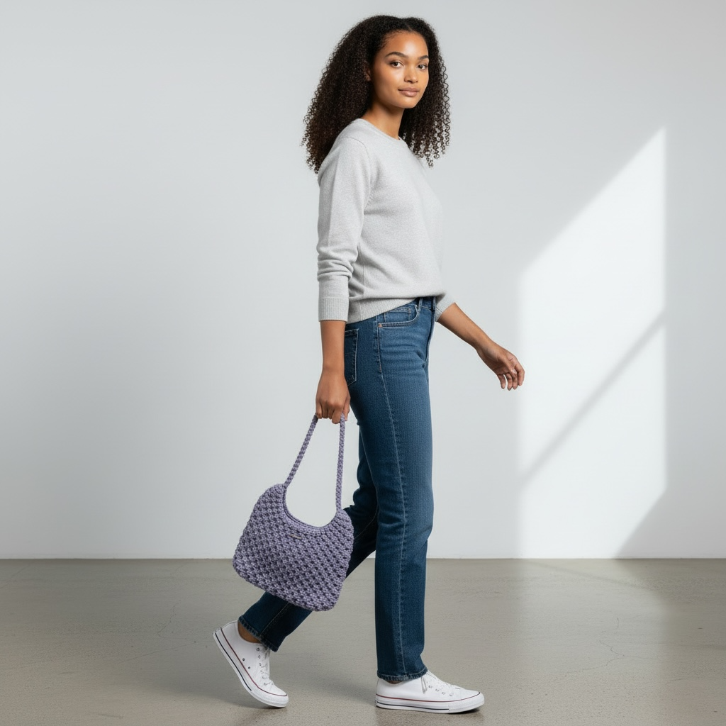 Lilac Lune Half Moon Bag